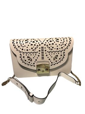 Furla Metropolis Bolero Butterfly Laser Cut Leather Crossbody Bag | Large EUC